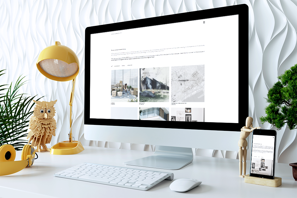 Website Yellow mockup